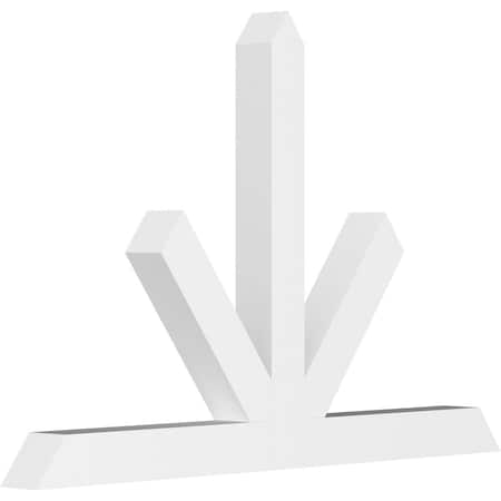 Ekena Millwork Saratoga Architectural Grade PVC Gable Bracket, 84"W x 56"H x 6"D x 6"F, 16/12 Pitch GBP084X56X0606SAR00